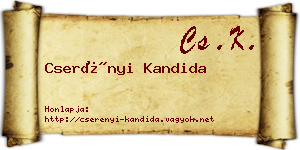 Cserényi Kandida névjegykártya